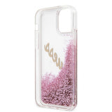 Guess iPhone 12 Pro Max -kuoret Liquid Glitter Vintage Rosa
