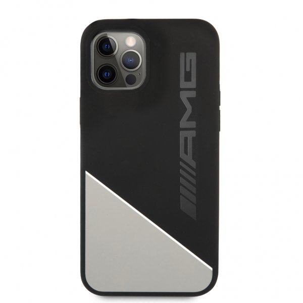 AMG iPhone 12 Pro Max -kuori nestemäisestä silikonista, harmaa