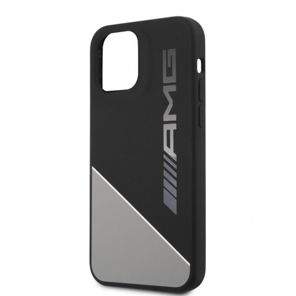 AMG iPhone 12 Pro Max -kuori nestemäisestä silikonista, harmaa