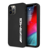 AMG iPhone 12 Pro Max -kuori Liquid Silicone, musta