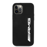 AMG iPhone 12 Pro Max -kuori Liquid Silicone, musta