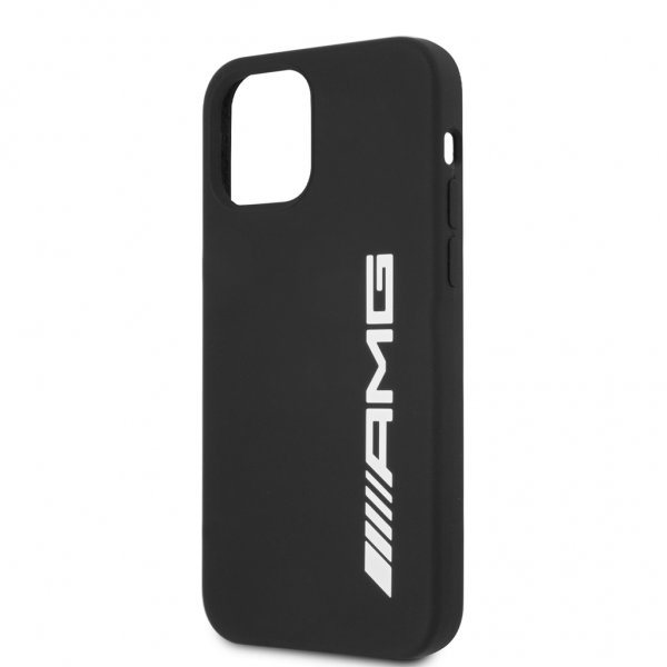 AMG iPhone 12 Pro Max -kuori Liquid Silicone, musta