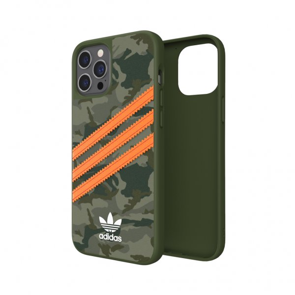 Adidas iPhone 12 Pro Max -kuoret, muotoiltu, PU Camo/Signal Orange