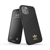 Adidas iPhone 12 Pro Max -kuori, muotoonvalettu kotelo, PU-nahkaa, musta