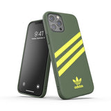 Adidas iPhone 12 Pro Max -kuoret Muotoiltu kuori PU Wild Pine/Acid Yellow