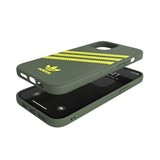 Adidas iPhone 12 Pro Max -kuoret Muotoiltu kuori PU Wild Pine/Acid Yellow