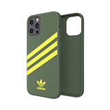 Adidas iPhone 12 Pro Max -kuoret Muotoiltu kuori PU Wild Pine/Acid Yellow