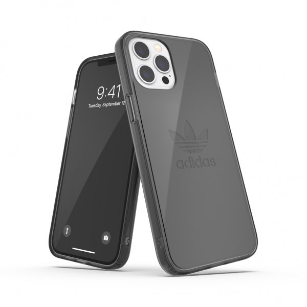 Adidas iPhone 12 Pro Max -suojakuori, läpinäkyvä, musta