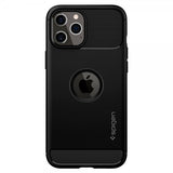 Spigen iPhone 12 Pro Max -kuori, Rugged Armor, mattamusta