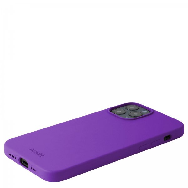 holdit iPhone 12 Pro Max -silikonikuori, kirkkaan violetti