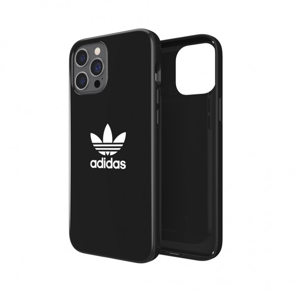 Adidas iPhone 12 Pro Max -kuori, Snap Case, Trefoil, musta