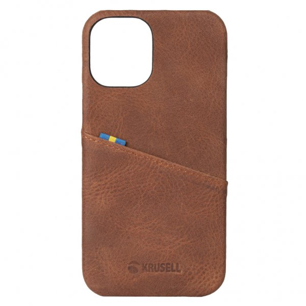 Krusell iPhone 12 Pro Max Kuori Sunne CardCover Vintage Cognac