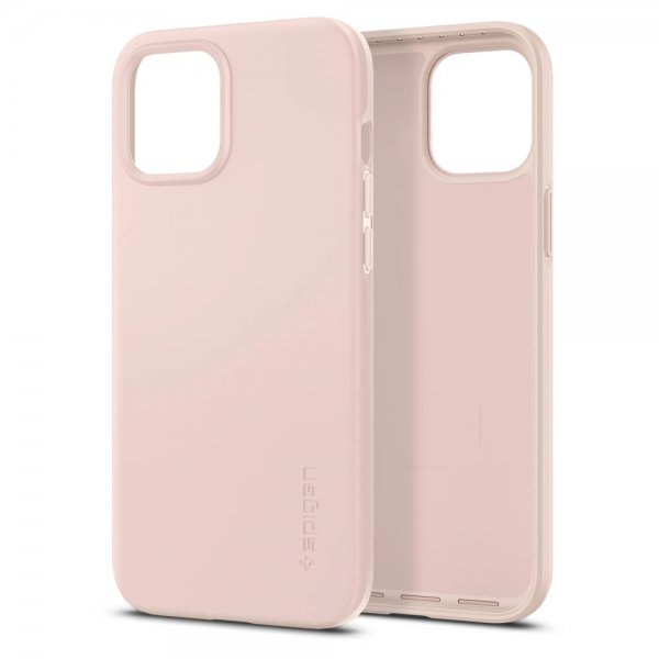 Spigen iPhone 12 Pro Max Kuori Thin Fit Pink Sand