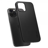 Spigen iPhone 12 Pro Max Kuori Thin Fit Musta