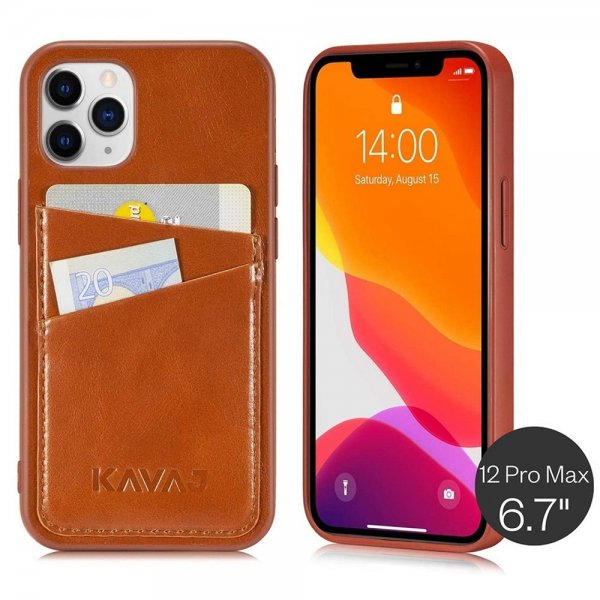 KAVAJ iPhone 12 Pro Max Kuori Tokyo Ruskea