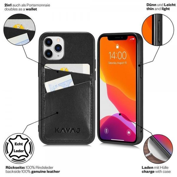 KAVAJ iPhone 12 Pro Max Kuori Tokyo Musta