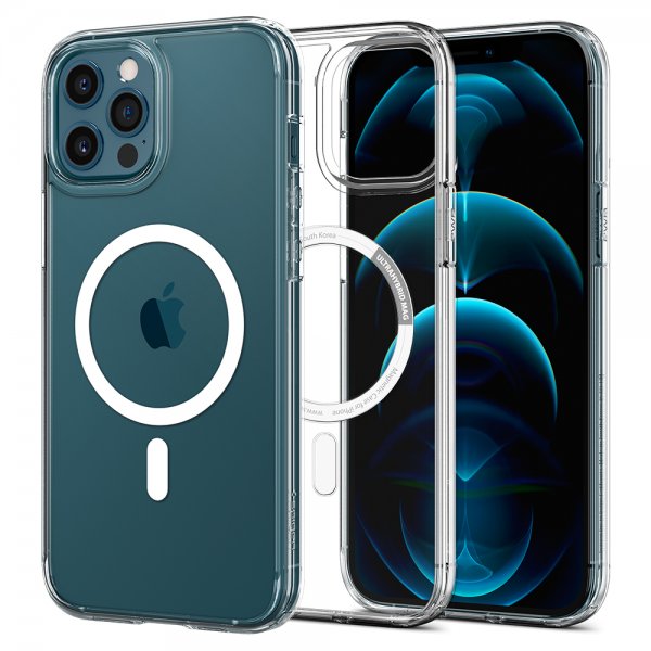 Spigen iPhone 12 Pro Max -kuori Ultra Hybrid Mag Valkoinen
