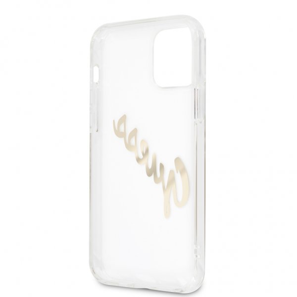 Guess iPhone 12 Pro Max Kuori Vintage Script Kulta Kirkas