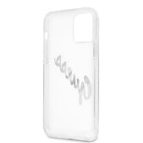 Guess iPhone 12 Pro Max -kuori Vintage Script Silver Läpinäkyvä