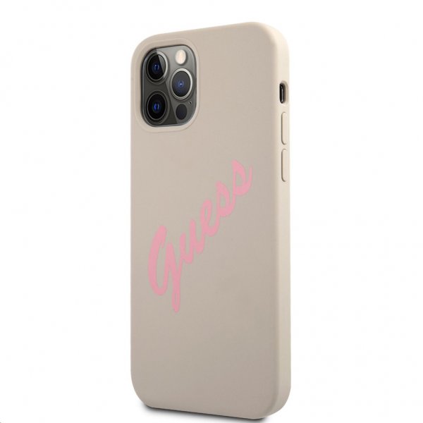Guess iPhone 12 Pro Max -kuoret Vintage Silicone Harmaa