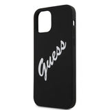 Guess iPhone 12 Pro Max Kuori Vintage Silicone Musta