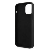 Guess iPhone 12 Pro Max Kuori Vintage Silicone Musta
