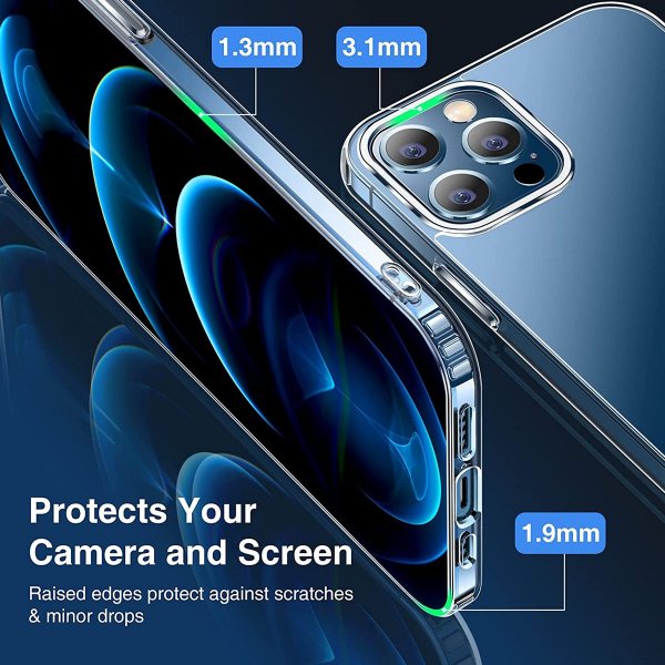iPhone 12 Pro Max TPU-suojakuori MagSafe Iskunvaimentava Läpinäkyvä