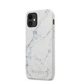 Guess iPhone 12 Mini Kuori Marble Cover Valkoinen