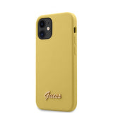 Guess iPhone 12 Mini Kuori Metal Logo Keltainen
