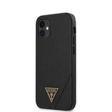 Guess iPhone 12 Mini Saffiano V Stitch -suojakuori, musta