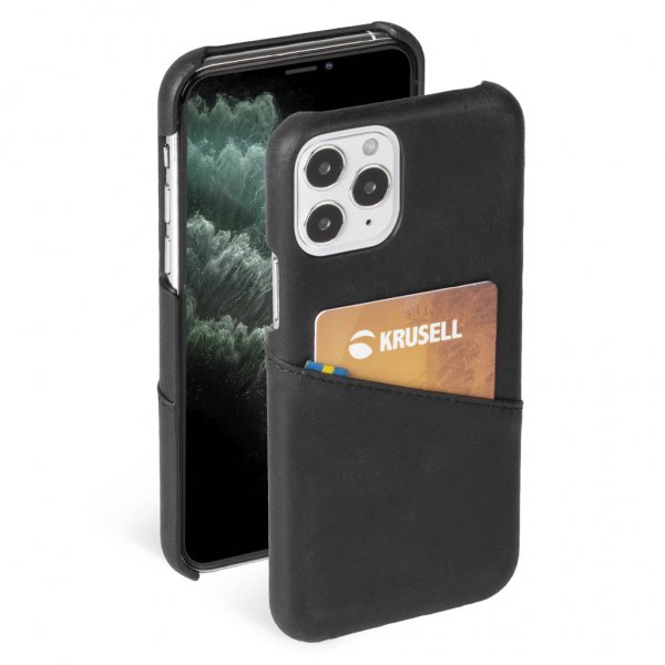 Krusell iPhone 12/iPhone 12 Pro Suojakuori Sunne CardCover Vintage Black