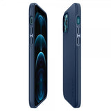 Spigen iPhone 12 -kuori Thin Fit Deep Blue