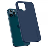 Spigen iPhone 12 -kuori Thin Fit Deep Blue