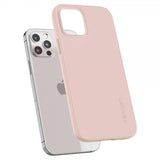 Spigen iPhone 12 Thin Fit -kuori, Pink Sand
