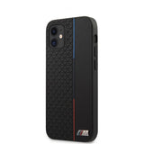 BMW iPhone 12 Mini Kuori Tricolore Triangles Musta