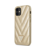 Guess iPhone 12 Mini Kuori V Quilted Kulta