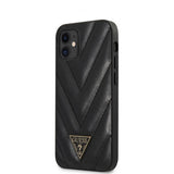 Guess iPhone 12 Mini Kuori V Quilted Musta