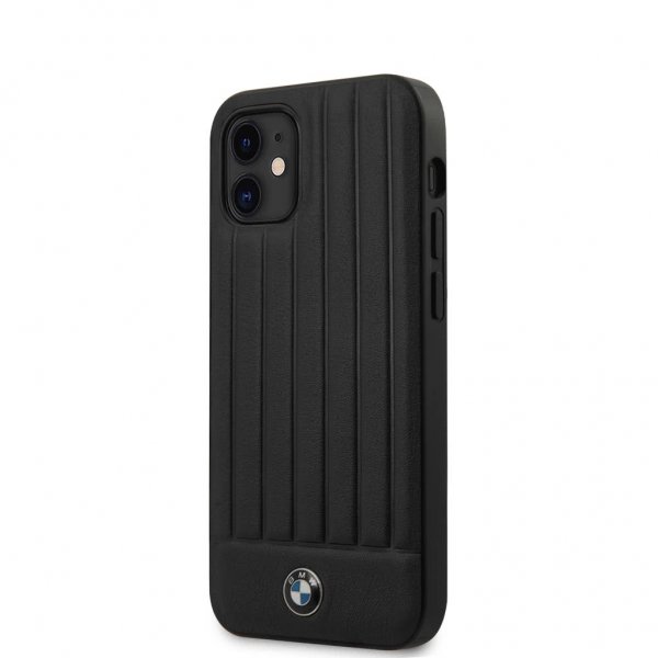 BMW iPhone 12 Mini Kuori Vertical Lines Musta