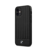 BMW iPhone 12 Mini Kuori Vertical Lines Musta