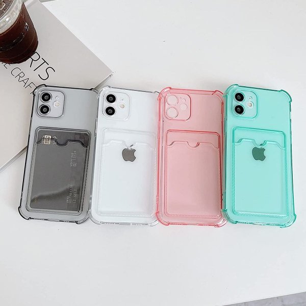 iPhone 12 Kuoret Korttipidike Iskunkestävä Läpinäkyvä
