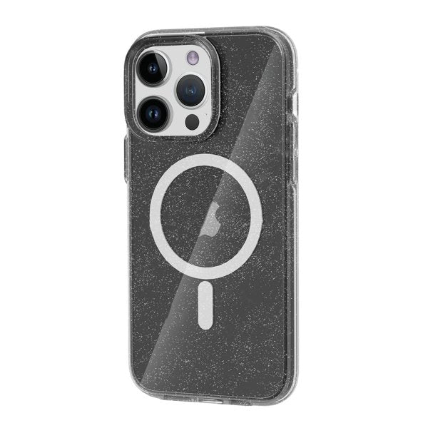 iPhone 12/iPhone 12 Pro Kuori Glitter MagSafe Musta