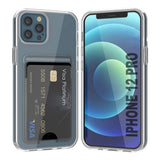 Rvelon iPhone 12/iPhone 12 Pro Kuoret Korttipidike Läpinäkyvä