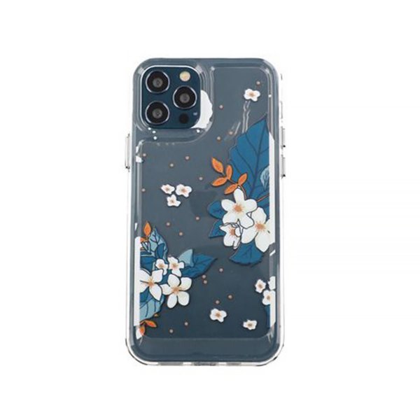 iPhone 12/iPhone 12 Pro Kuoret Sininen Lehti
