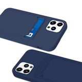 iPhone 12/iPhone 12 Pro Kuoret Korttipidike Sininen