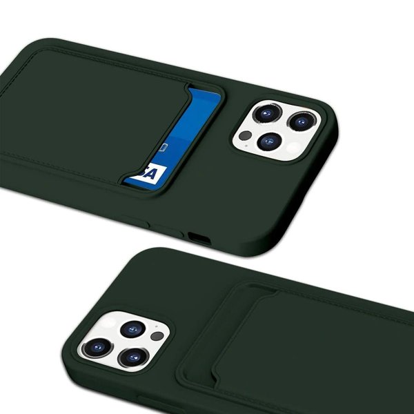 iPhone 12/iPhone 12 Pro Kuoret Korttipidike Vihreä