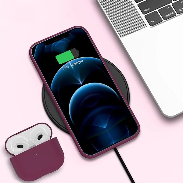 Rvelon iPhone 12/iPhone 12 Pro -kuori silikonia, punainen