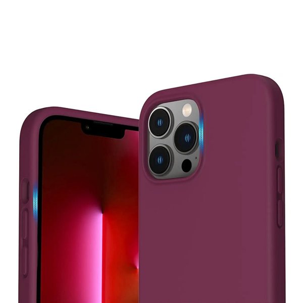 Rvelon iPhone 12/iPhone 12 Pro -kuori silikonia, punainen