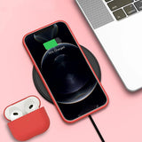 Rvelon iPhone 12/iPhone 12 Pro -kuori silikoni vaaleanpunainen