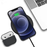 Rvelon iPhone 12/iPhone 12 Pro -kuori silikoni, musta