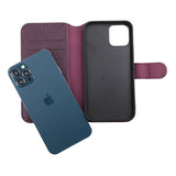 Rvelon iPhone 12/iPhone 12 Pro -kotelo magneettinen irrotettava kuori violetti